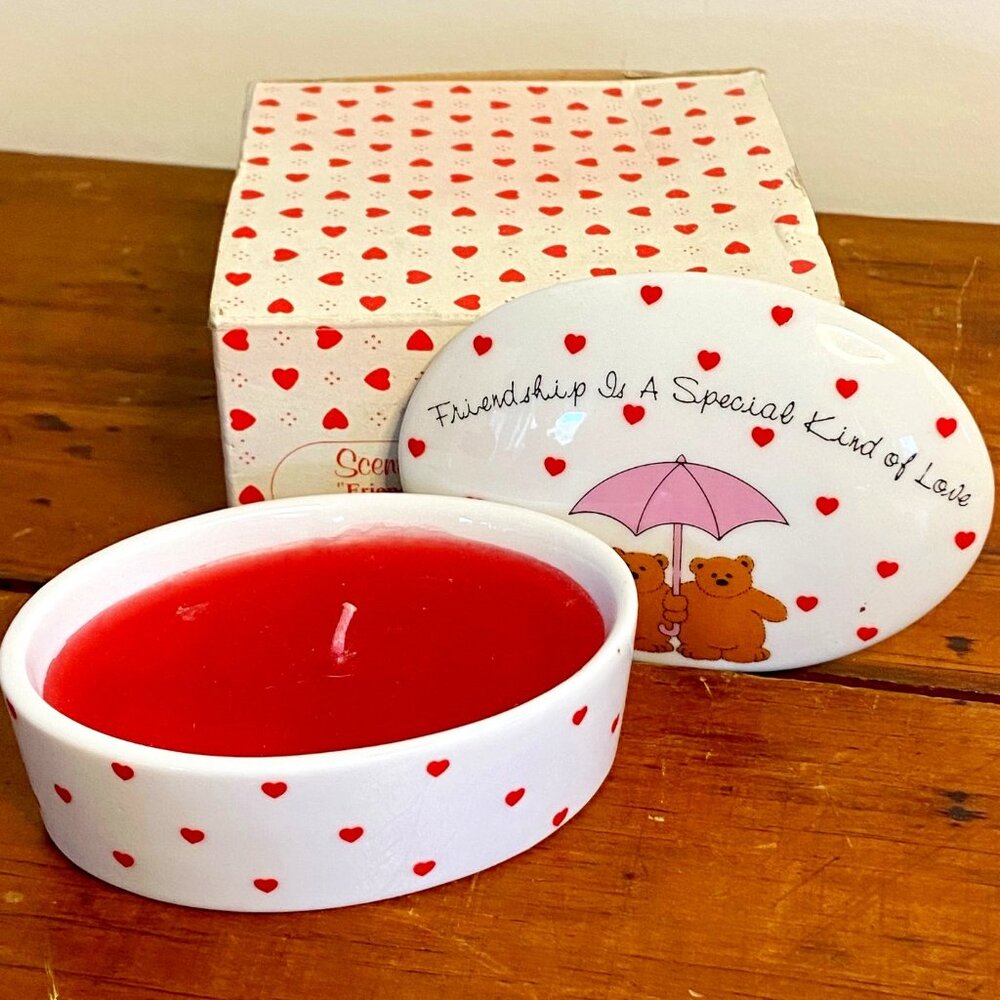 VALENTINES FRIENDSHIP Trinket Box with Candle by RUSS
